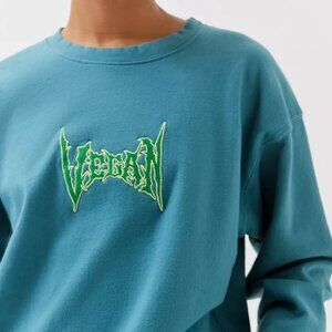 Project Social T Vegan Embroidered Pullover Sweatshirt XL  (NWT)